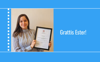 Stort grattis till vår praktikant Ester Tottie!