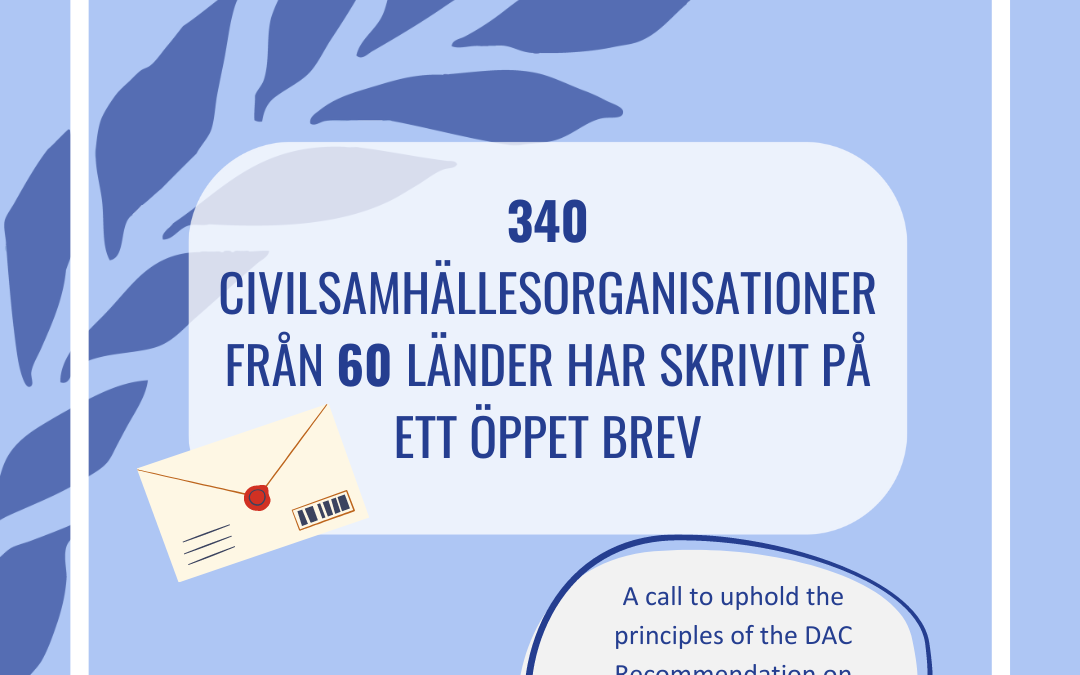 Globala organisationer oroas över Sveriges biståndspolitik